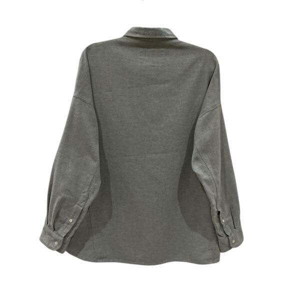 Frank & Eileen McLoughlin Gray Melange Utility Shirt Size XS/S Fireside Flannel - Picture 11 of 16